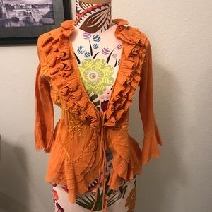 Tie in front shirt / sweater